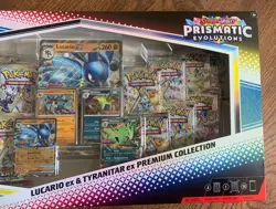 Pokemon TCG Prismatic Evolutions Lucario Ex + Tyranitar Ex Premium Collection - Image 3