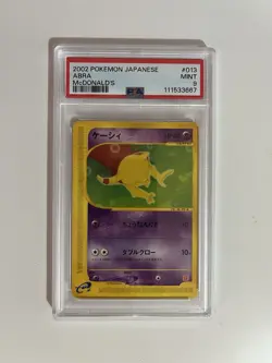 2022 Pokemon Japanese McDonalds Abra #013 PSA 9 MINT - Image 1