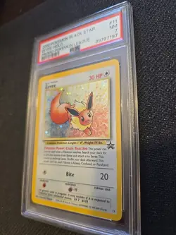 2000 POKEMON BLACK STAR PROMO #11 EEVEE - HOLO POKEMON LEAGUE PSA 7 - Image 4