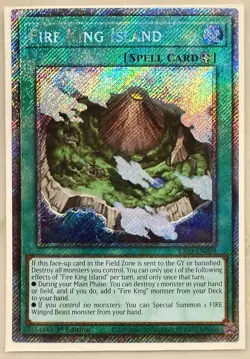 Fire King Island 1st Edition Platinum Secret Rare RA03-EN059 Yu-Gi-Oh! - Image 1