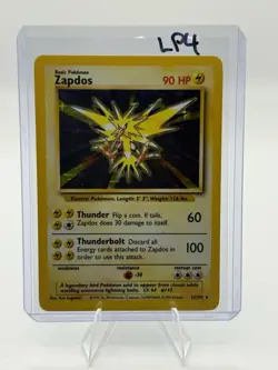 Pokemon TCG Zapdos Base Set Holo Unlimited Rare Card 16/102 LP Condition - Image 1