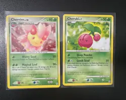 Cherrim 45/130 Diamond & Pearl Cherubi 75/130 Cherries 🍒 Pokemon Card Lot - Image 1