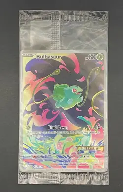 Pokemon Card Bulbasaur 133/132 Mega Evolution Stamped - Sealed - Image 1