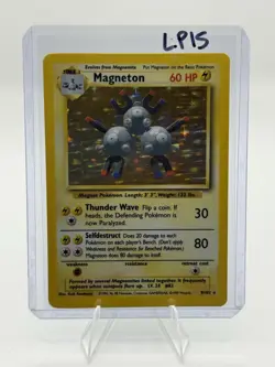Pokemon TCG Magneton Base Set Holo Unlimited Rare Card 9/102 LP Condition - Image 1