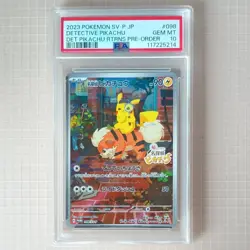 PSA10 Detective Pikachu PSA10 Promo 098/SV-P Pokemon Card GEM MT - Image 1