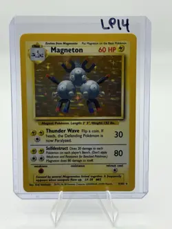 Pokemon TCG Magneton Base Set Holo Unlimited Rare Card 9/102 LP Condition - Image 1