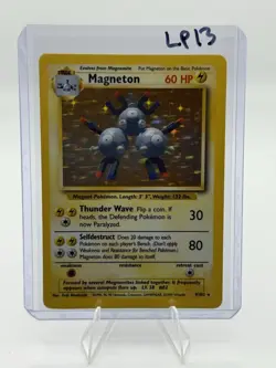 Pokemon TCG Magneton Base Set Holo Unlimited Rare Card 9/102 LP Condition - Image 1