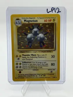 Pokemon TCG Magneton Base Set Holo Unlimited Rare Card 9/102 LP Condition - Image 1