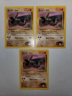 Brock's Onix 69/132 Gym Heroes - Common Pokemon Card - NM (3) - Image 4