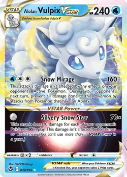 Alolan Vulpix VSTAR HP240 Metal Pokemon Card-Collectible Gift Display - Image 1
