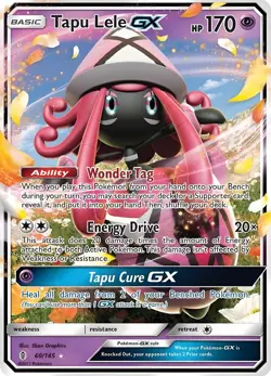 Tapu Lele GX HP170 Wonder Tag Metal Pokemon Card-Collectible Gift Display - Image 1