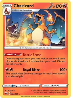 Charizard HP170 Battle Sense Metal Pokemon Card-Collectible Gift Display - Image 1