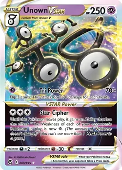 UnownVSTAR HP250 Metal Pokemon Card-Collectible Gift Display - Image 1