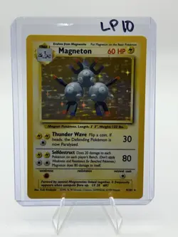 Pokemon TCG Magneton Base Set Holo Unlimited Rare Card 9/102 LP Condition - Image 1