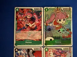 Perona One Piece TCG 4-card lot OP12 Super Rare+OP10/ST12 Common - ships PWE - Image 3