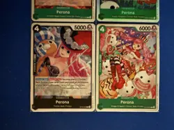 Perona One Piece TCG 4-card lot OP12 Super Rare+OP10/ST12 Common - ships PWE - Image 4