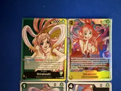 Shirahoshi One Piece TCG 4-card lot OP12 Super Rare+OP11 Leader/Rare+more - PWE - Image 3