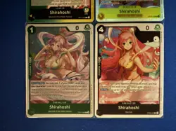 Shirahoshi One Piece TCG 4-card lot OP12 Super Rare+OP11 Leader/Rare+more - PWE - Image 4