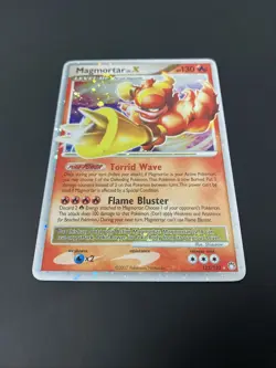 Magmortar LV. X - SWIRL Ultra Rare Holo - Mysterious Treasures ‘07 Pokemon Card - Image 3