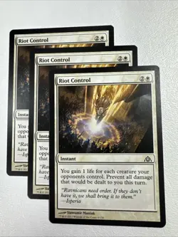 X3 - Riot Control - LP Regular #6 Common Dragon's Maze MTG - Image 1