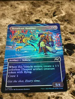 BROADCAST RAMBLER Magic MTG Aetherdrift Borderless Foil - Image 1