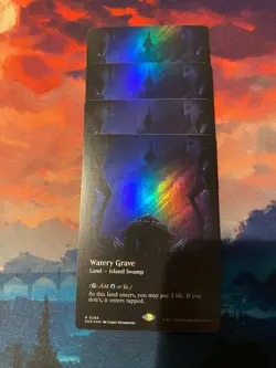 MTG Edge of Eternities Watery Grave Borderless Foil x 4 - Image 1