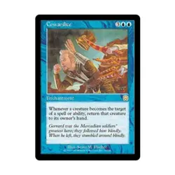 WOTC MtG Mercadian Masques Cowardice (R) (Foil) VG - Image 1