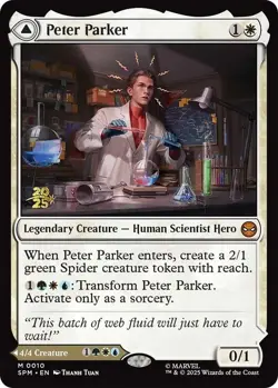 MTG Foil Amazing Spider-man Peter Parker | NM Promo Prerelease 0010 - Image 2