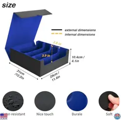 Venssu Premium Trading Card Storage Box - Holds 3000+ MTG Cards with 24 Dividers - Image 5