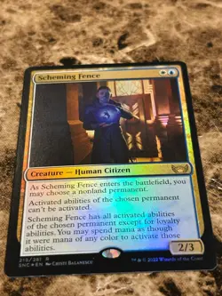 SCHEMING FENCE Magic MTG Streets of New Capenna Foil - Image 1