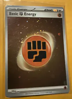 Pokemon 151 TCG Legit HD Cosmo Holo Fighting Energy 3 Swirl - Image 1