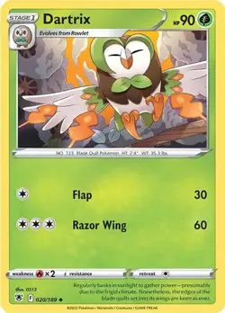 Dartrix - C - 020/189 - Pokemon - Astral Radiance - NM/M - Regular - Image 1