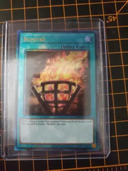 Bonfire RA03-EN073 Collector’s Rare 1st Ed. YuGiOh! TCG NM With Top Loader - Image 1