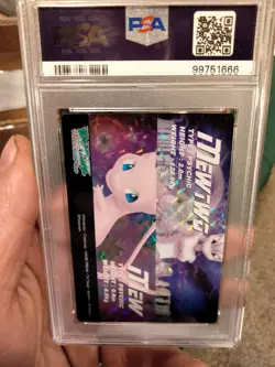 PSA 7 - Pokemon Mew & Mewtwo No. 03 Holo Prism Zukan Clear Cards Japanese 2004 - Image 2