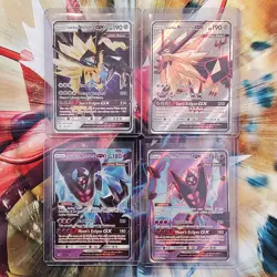 Dusk Mane + Dawn Wings Necrozma GX - Full Arts + Regulars Pokemon Cards Lot #166 - Image 1