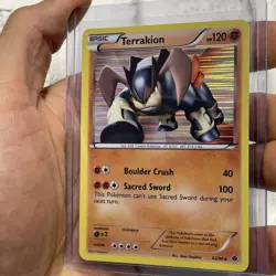 Pokemon 2011 Terrakion Emerging Powers Holo 63/98 Card LP/NM Pokemon Nintendo - Image 2