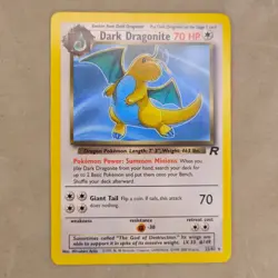 Dark Dragonite 22/82 Non Holo Pokemon Card Rocket Set WOTC NM Near Mint - Image 1