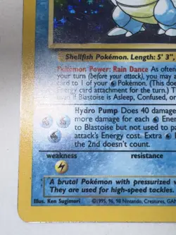 Pokemon TCG Blastoise Base Set 2/102 Unlimited Holo Rare Card! 1999🌊🌊🌊 - Image 5