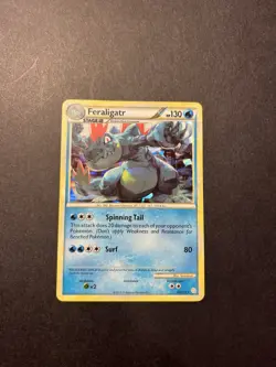 Pokemon TCG Feraligatr Cracked Ice Holo Card HeartGold SoulSilver 20/123 - Image 1