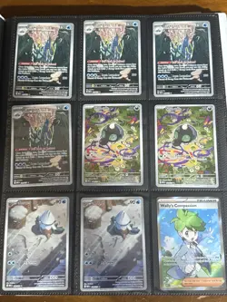 32 MEGA EVOLUTION FULL ART & TRAINER POKEMON CARDS + NEW WHITE FLARE BINDER - Image 3
