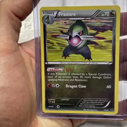 Pokemon Card Fraxure 14/20 Holo Rare Black White Dragon Vault Singles NM Vintage - Image 1