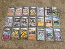 Pokemon TCG 21 Graded Card Lot CGC Slabs Lot Reshiram Pikachu Gengar Clefairy - Image 1