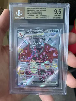 ~ESP~ SPANISH BGS 9.5 Charizard ex 074 Paldean Fates Tin Promo Pokemon Card - Image 1