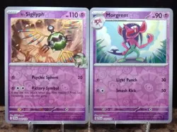 N's Sigilyph 064/159 Morgrem 072/159 Journey Together Reverse Holo Pokemon Cards - Image 1