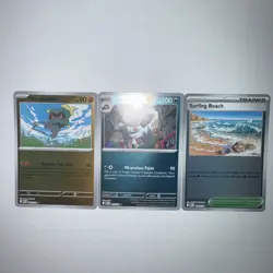 Pokemon Mega Evolution Marshadow Grafaifai & Surfing Beach 3x Holo Card Lot MINT - Image 1