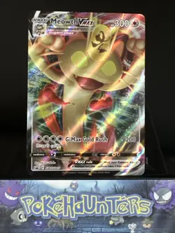 Pokemon Card Meowth Vmax SWSH005 Black Star Promo Full Art Ultra Rare Near Mint - Image 1