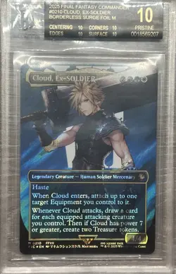 BGS 10 BLACK LABEL Magic the Gathering Cloud, Ex-SOLDIER Surge Final Fantasy - Image 1