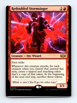 #37 2025 Tarkir: Dragonstorm Commander Redoubled Stormsinger Rare MISCUT - Image 1