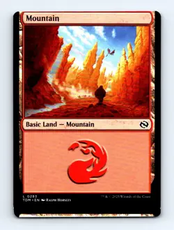 #283 2025 Tarkir: Dragonstorm Mountain Common MISCUT - Image 1