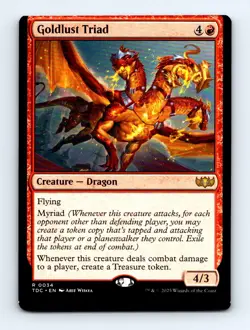 #34 2025 Tarkir: Dragonstorm Commander Goldlust Triad Rare MISCUT - Image 1
